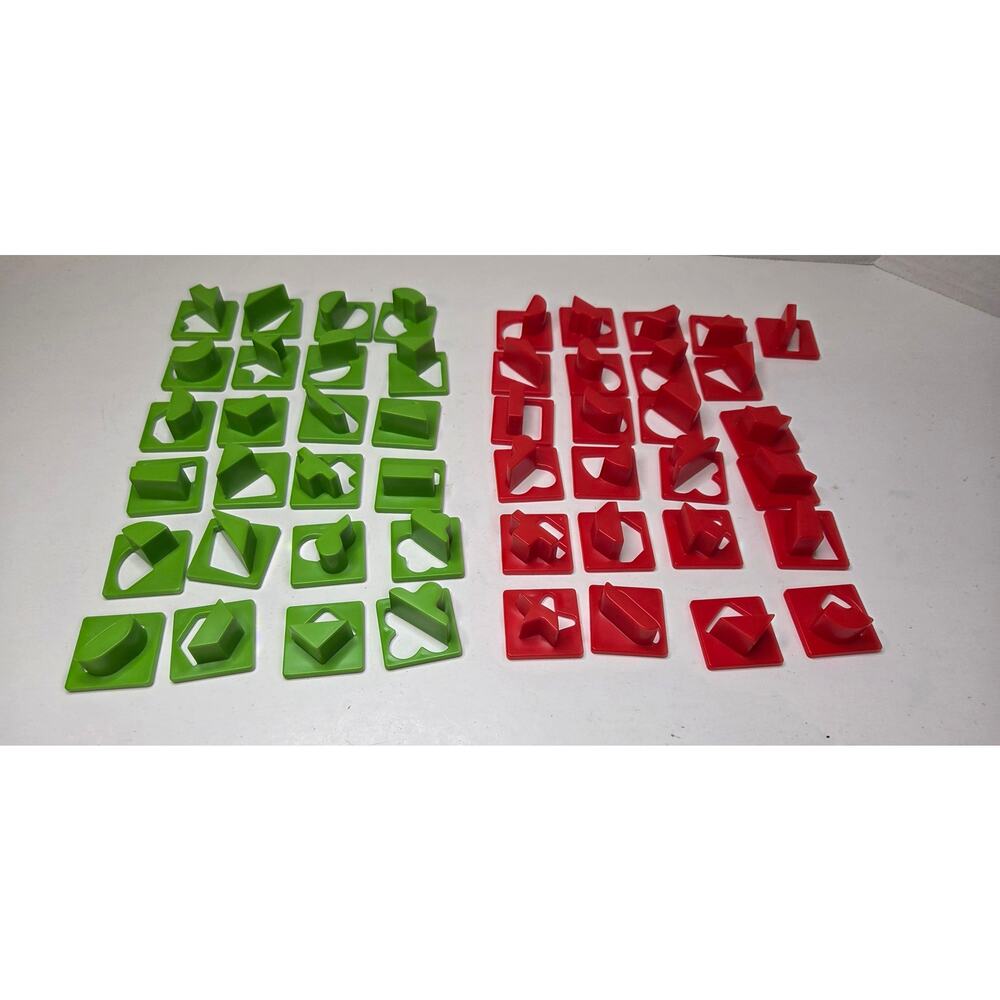 Replacement Pieces for Duel Perfection Game - Red & Green Shapes - Picture 2 of 3